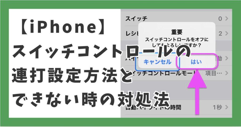 【iPhone】スイッチコントロールの設定方法とできない時の対処法